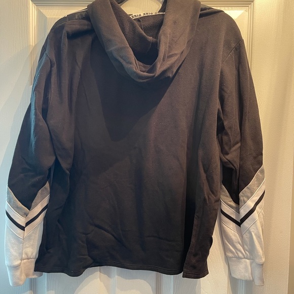 VS PINK hoodie, size medium, colour black with grey/white/bling accents. - Picture 4 of 4